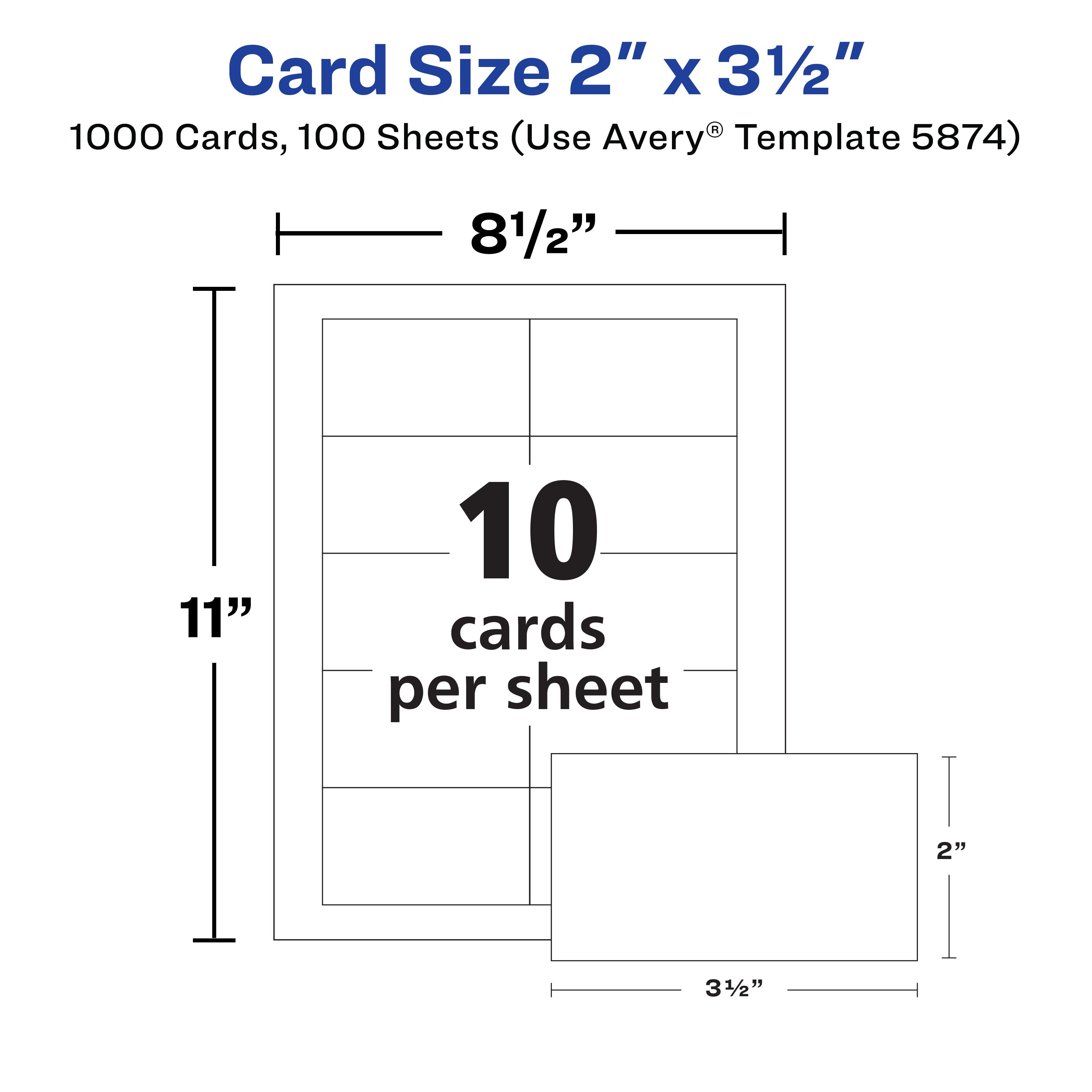 Clean Edge® Printable Business Cards, White 5874 | Avery